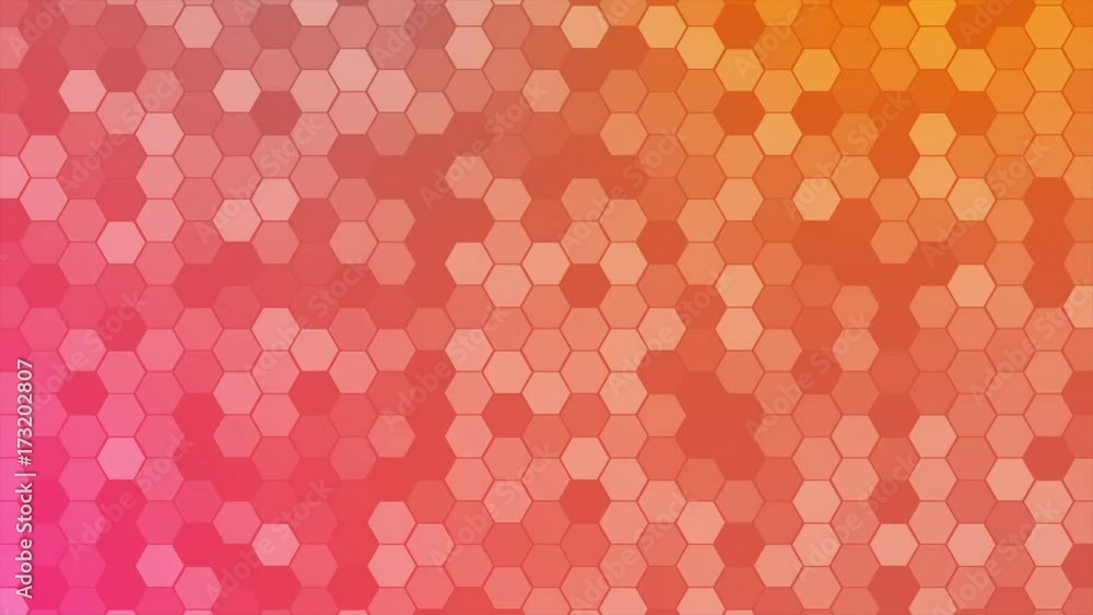 4K Loop Hexagons Mosaic Background