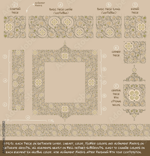 Flower Decorative Ornaments Building Kit - Tan