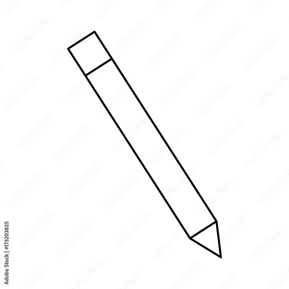 pencil utensil icon over white background vector illustration pencil utensil icon over white background vector illustration