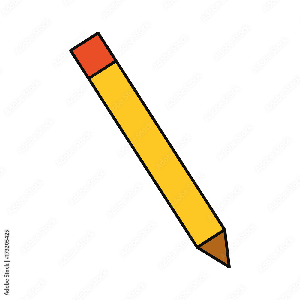 pencil utensil icon over white background vector illustration pencil utensil icon over white background vector illustration