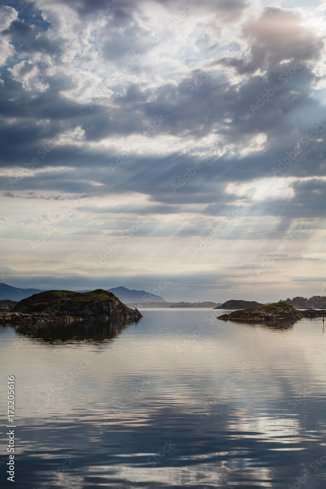 Beautiful view on norwegian fjords
