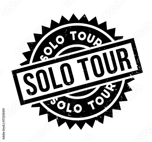 Solo Tour rubber stamp. Grunge design with dust scratches. Effects can be easily removed for a clean, crisp look. Color is easily changed.