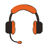 Headset call center icon vector illustration graphic design