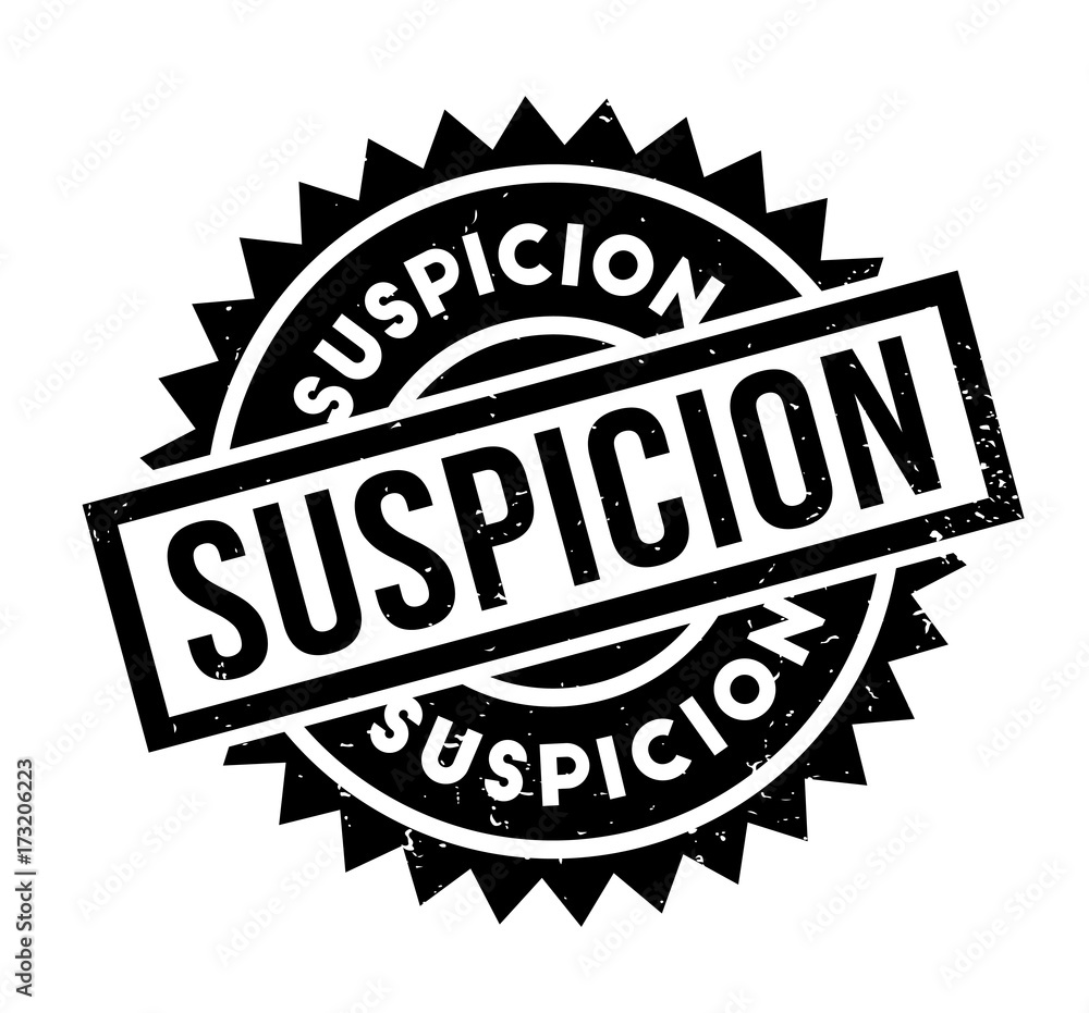 Suspicion rubber stamp. Grunge design with dust scratches. Effects can be easily removed for a clean, crisp look. Color is easily changed. Suspicion rubber stamp. Grunge design with dust scratches. Effects can be easily removed for a clean, crisp look. Color is easily changed.