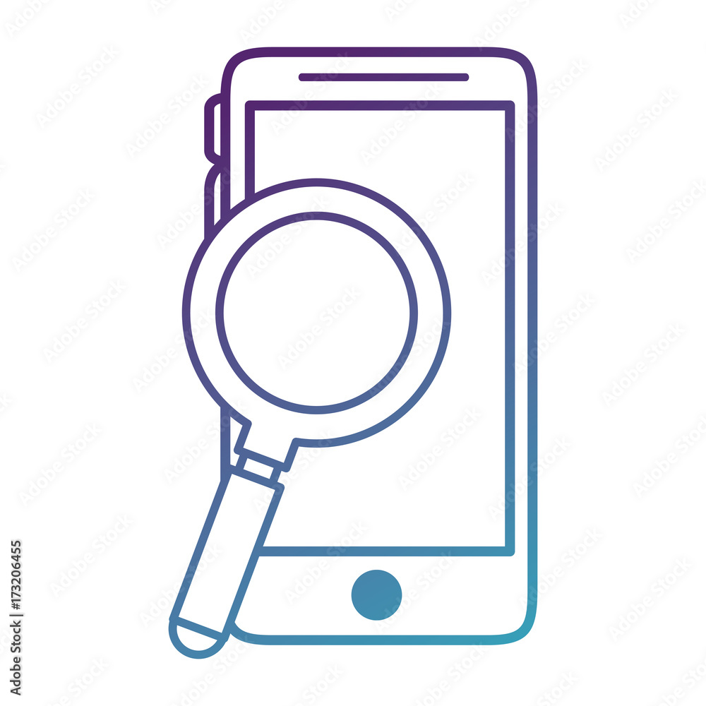 smartphone device with magnifying glass smartphone device with magnifying glass