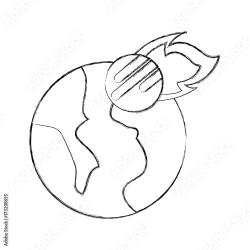 universe planet earth meteorite falling space