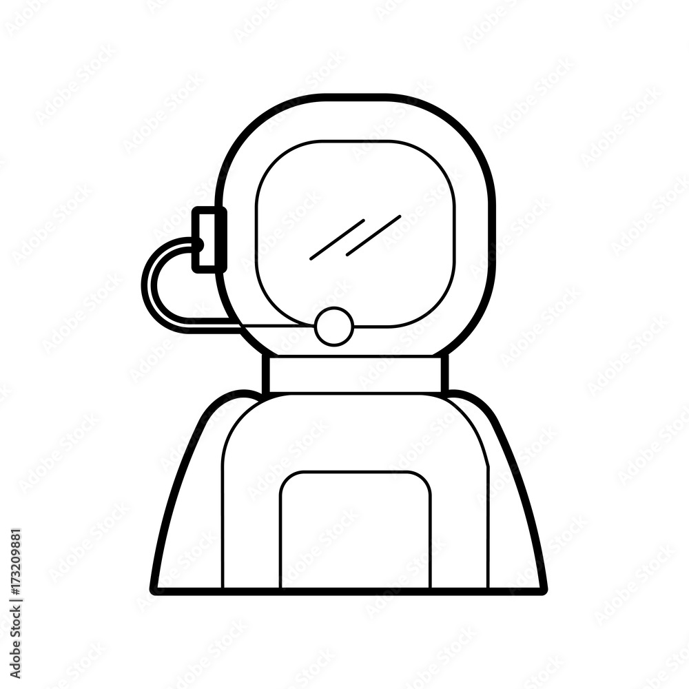 astronaut in space suit character profession mission