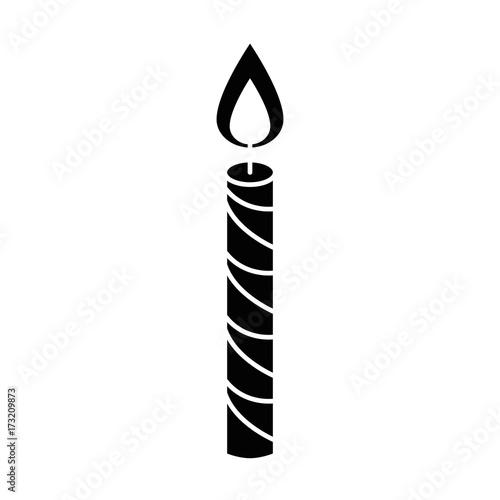 candle birthday isolated icon