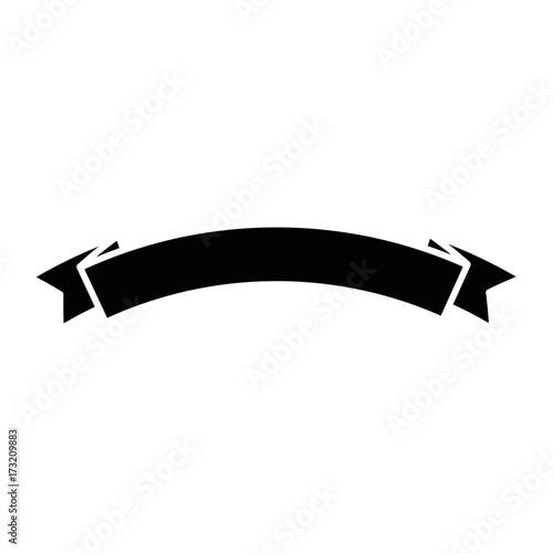 ribbon frame isolated icon