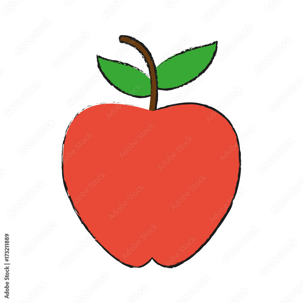 Fototapeta premium Delicious apple fruit icon vector illustration graphic design
