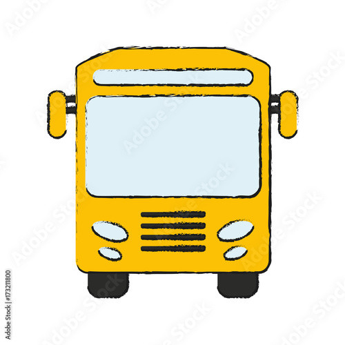 Public bus vehicle icon vector illustration graphic design