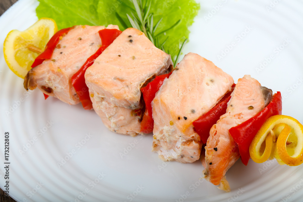 Salmon Skewer Salmon Skewer
