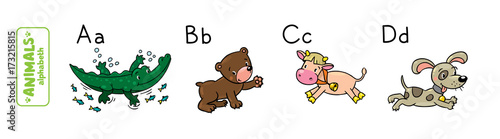 Animals alphabet or ABC.