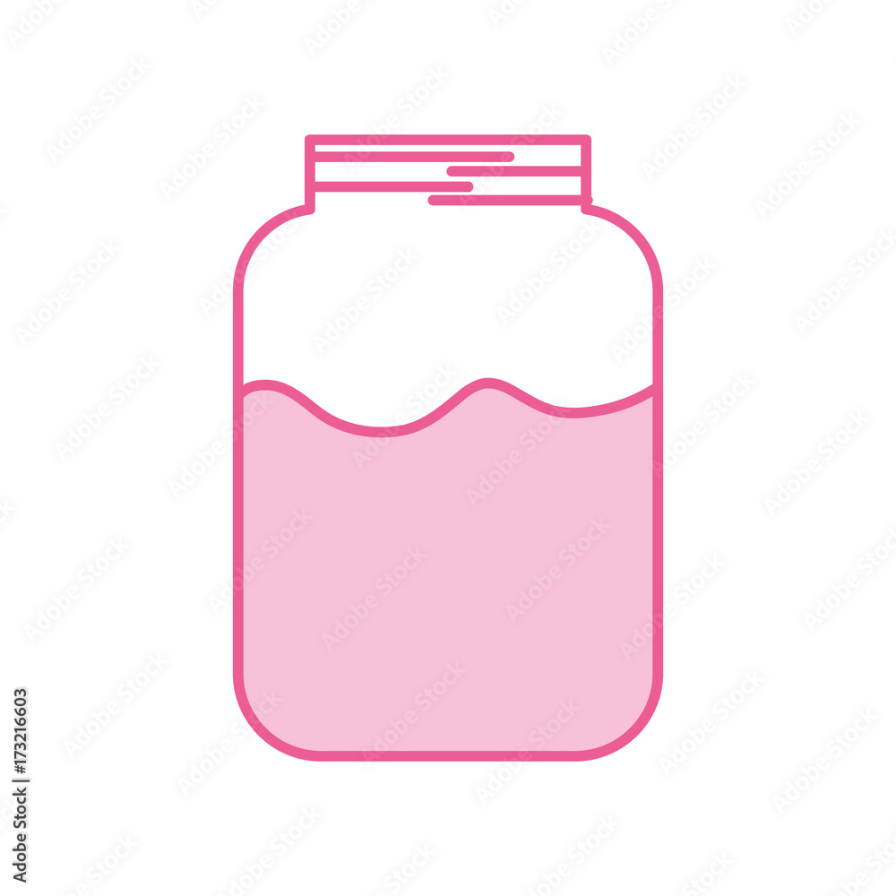 glass jar with milk drink health delicious vector illustration glass jar with milk drink health delicious vector illustration