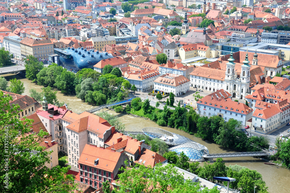 Blick auf Graz, Österreich