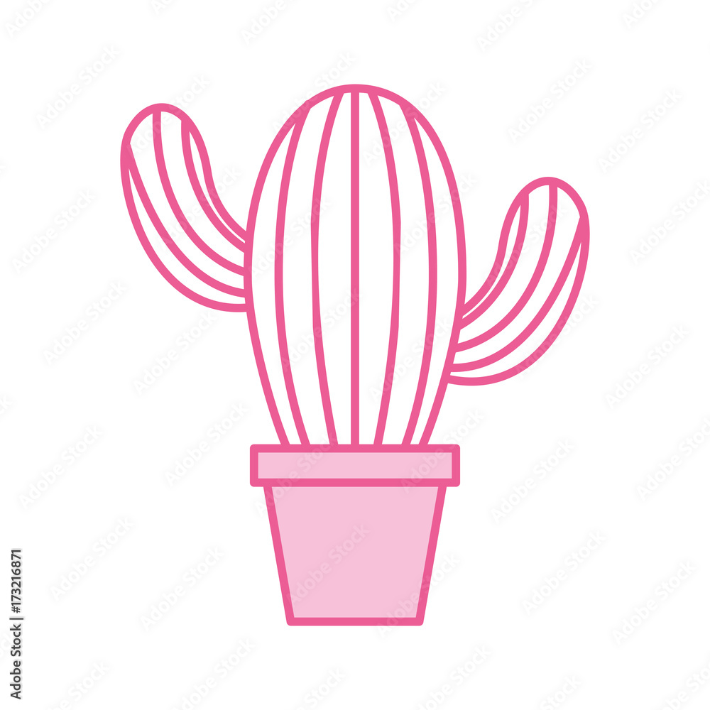 cute potted cactus flora decoration natural vector illustration cute potted cactus flora decoration natural vector illustration