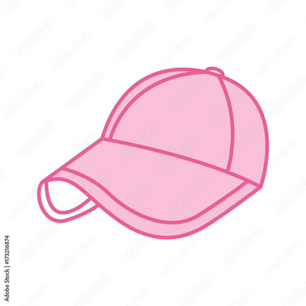 Fototapeta premium sport cap pink accessory fashion vector illustration