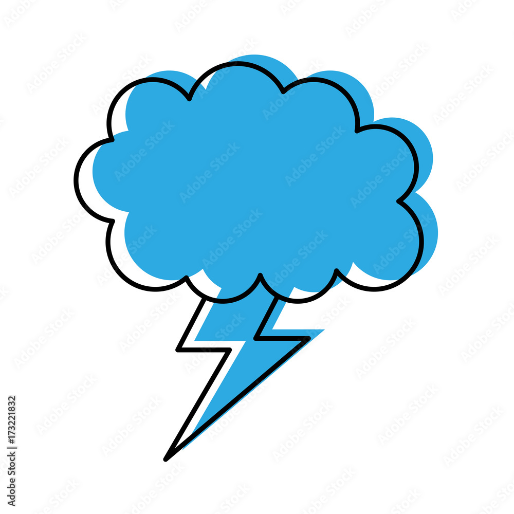 weather cloud lightning bolt climate storm vector illustration weather cloud lightning bolt climate storm vector illustration
