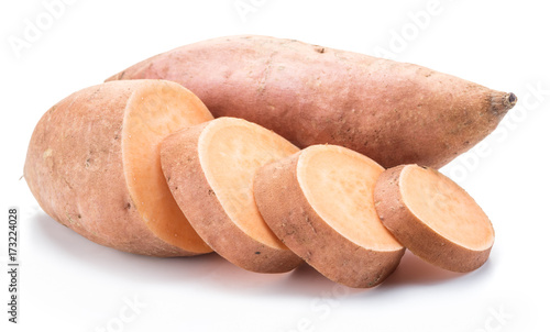Sweet potato. Isolated on a white background.