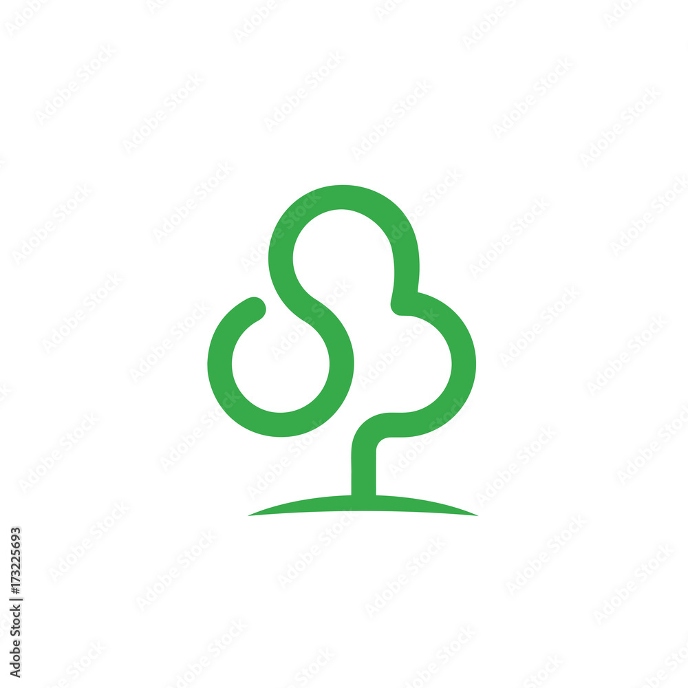 geen tree letter p logo Stock Vector | Adobe Stock