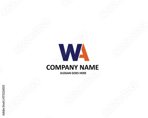 wa letter logo