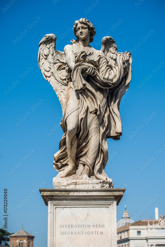 Obraz premium Angel statue from Castel Sant Angelo in Rome, Italy.