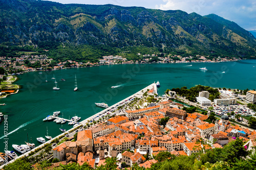 Magnificent view of Kotor Bay Montenegro photo