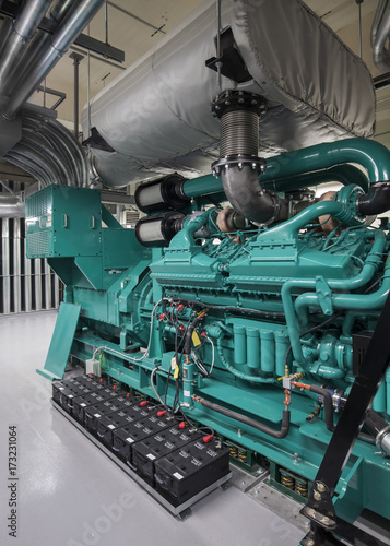 Turquoise Blue  Diesel Generator Set