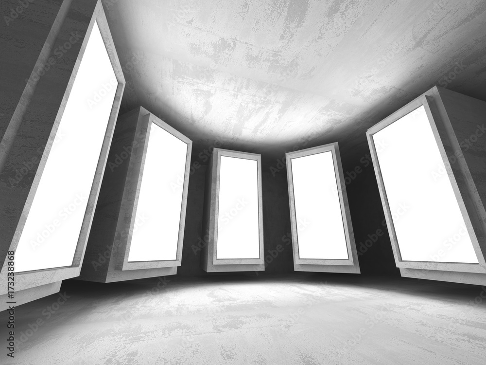 Obraz premium Abstract geometric concrete architecture background