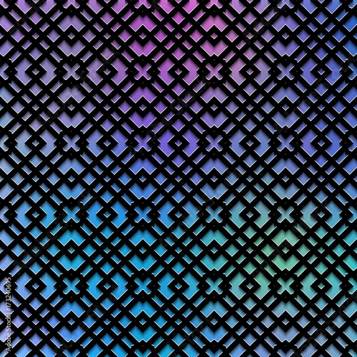  Holography background. Retro backdrop. Polychromatic graphic. Avant-garde print. Vintage wallpaper. Abstract illustration. Graphic ornament. Hipster art. Futuristic  design. Geometry pattern.
