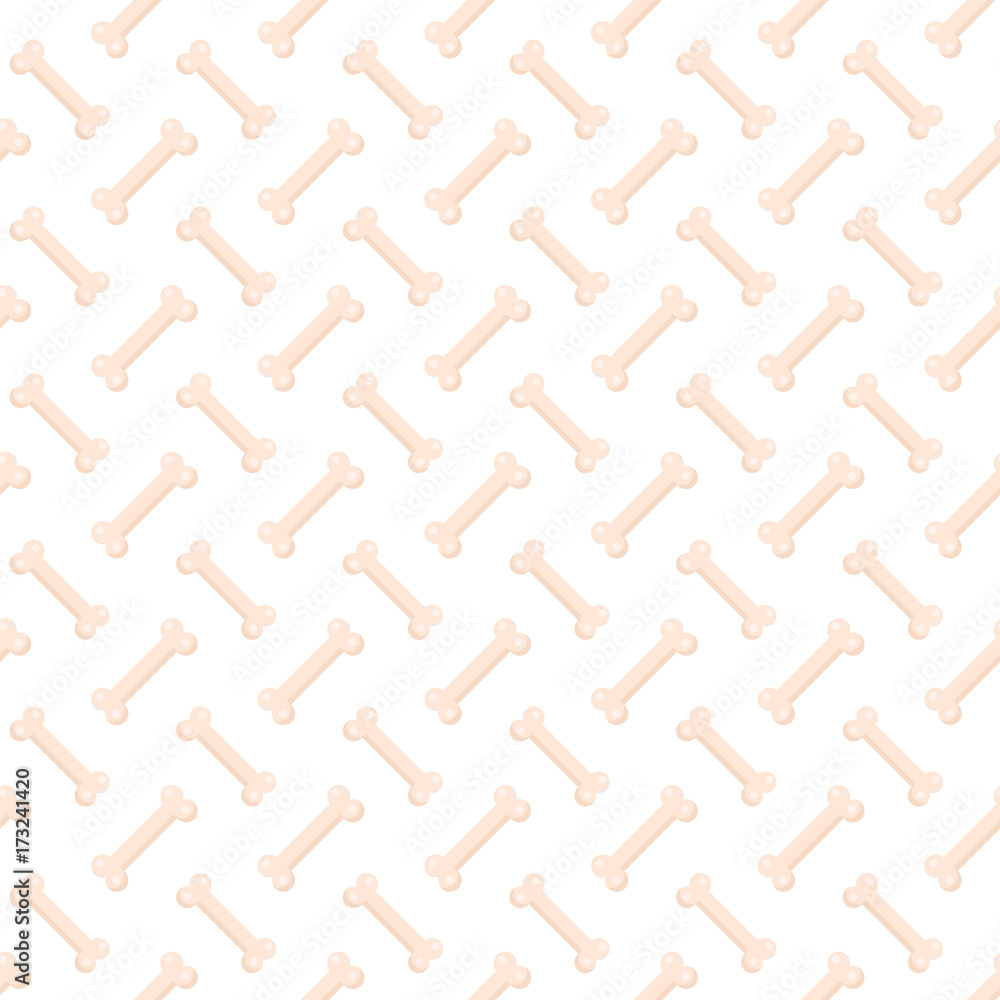 Dog bones seamless pattern. Bone endless background, a repeating texture. New year concept. Vector illustration