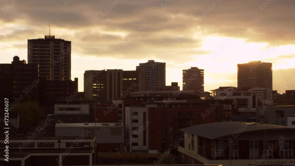 Birmingham City Skyline At Sunset Birmingham City Skyline At Sunset
