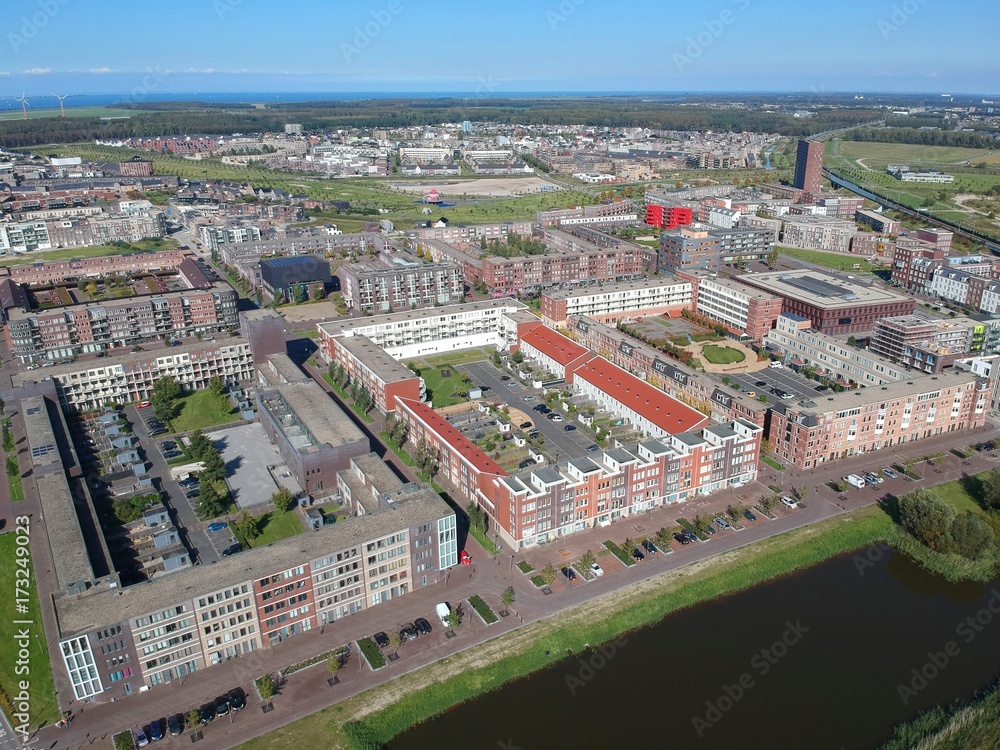 Aerial (drone) view of Almere Poort, The Netherlands.