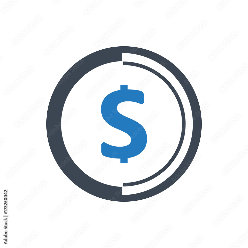 Obraz premium Coin Dollar Icon