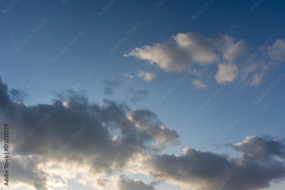 blue sky with clouds for background use