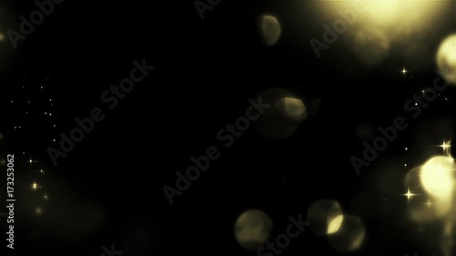 Golden Bokeh Particle Glitter Background Loop
