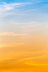 clouds in the sky at sunset as background