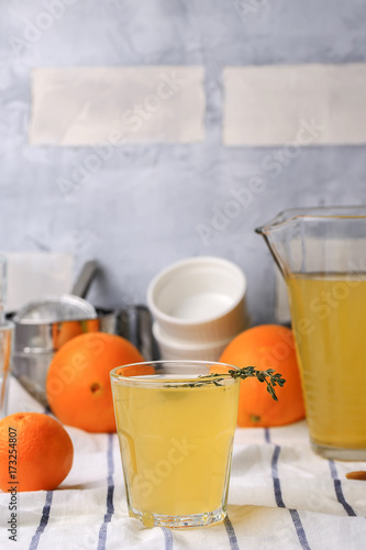 Homemade orange ginger lemonade