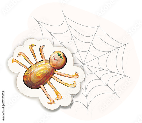 Halloween cartoon Spider character