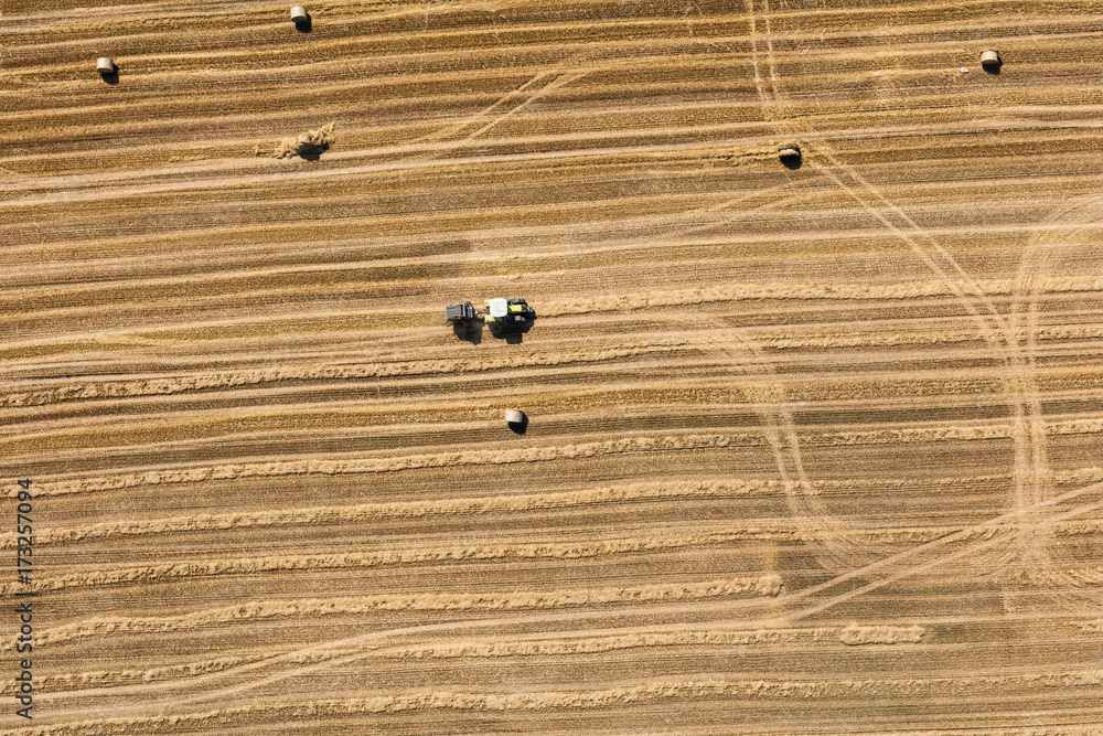 aerial view of the harvest fields aerial view of the harvest fields