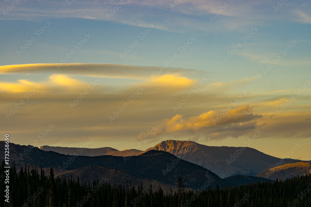 Sunset over the Rockies Sunset over the Rockies