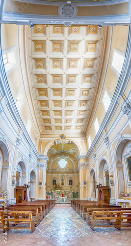 Принти на полотні Panoramic view inside Church of San Francesco, Massa Lubrense, Italy