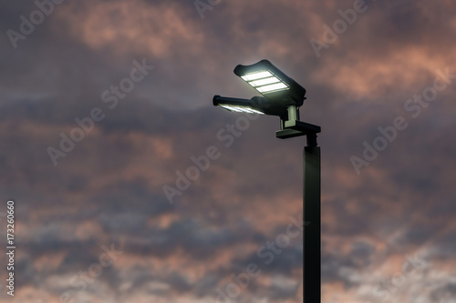 Flood Light in Morning Twilight