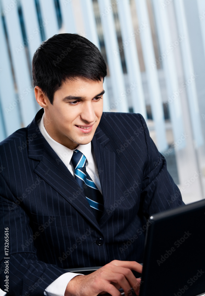 Businessman working with laptop Businessman working with laptop