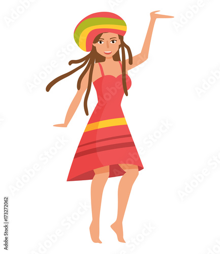 Rastaman. Vector. Cartoon. Isolated