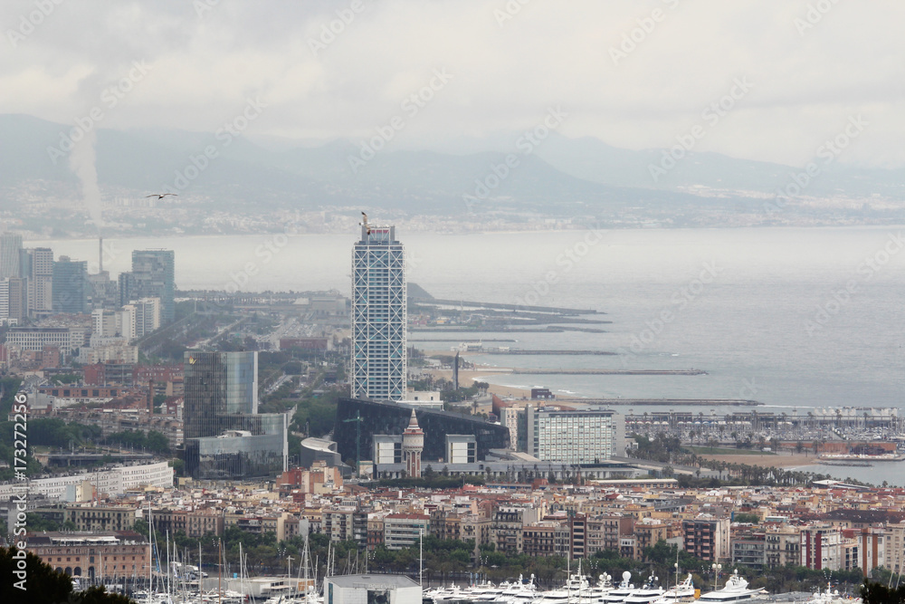 View of Barcelona from Montjuic fort