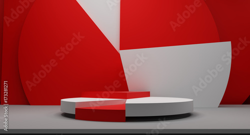 podium 3d rendering