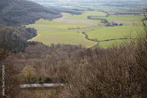 A view from the top of Sutton Bank, North York Moors, Yorkshire, England photo