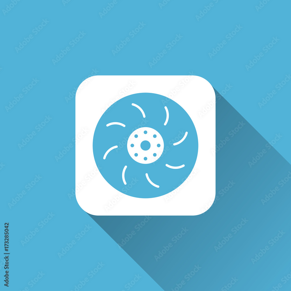 car Break icon with long shadow car Break icon with long shadow