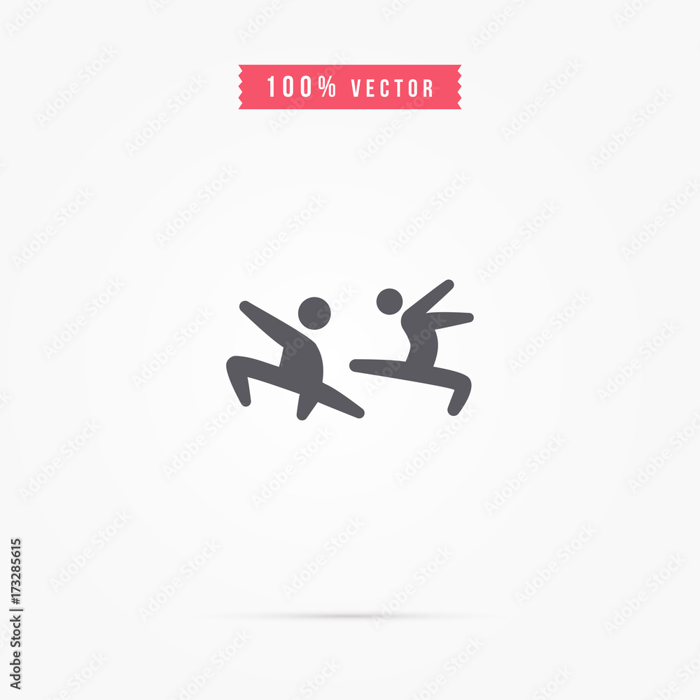 two man fighting icon two man fighting icon